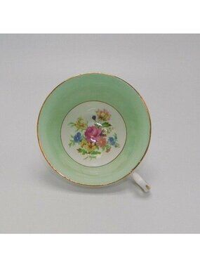 ROSINA FLORAL & GREEN RIM TEA CUP ONLY